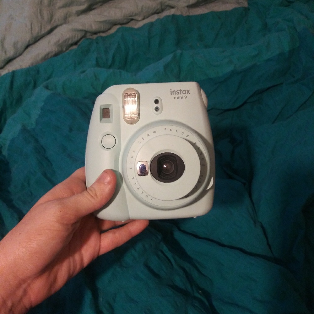 Blue Polaroid Camera